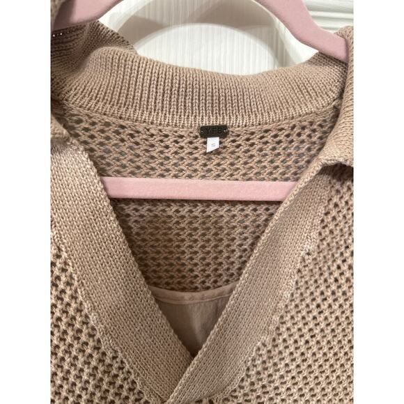 NWT Young, Fabulous,& Broke Faye Crochet Maxi Dress in Sandstone Mineral Wash, S - Picture 8 of 15